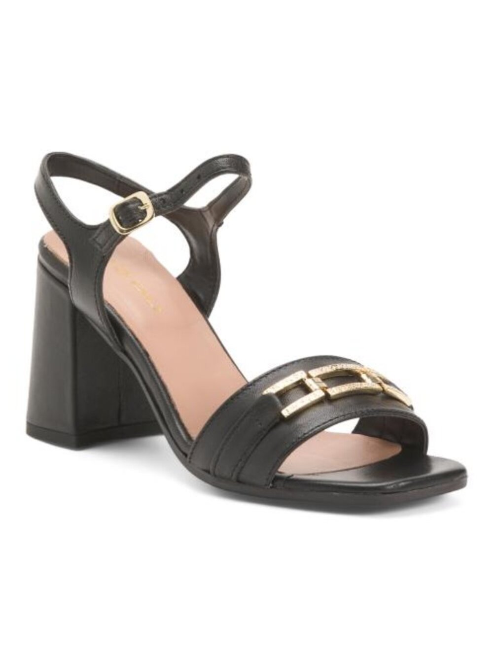 RIZZOLI Made In Italy Leather Heeled Sandals With Chain